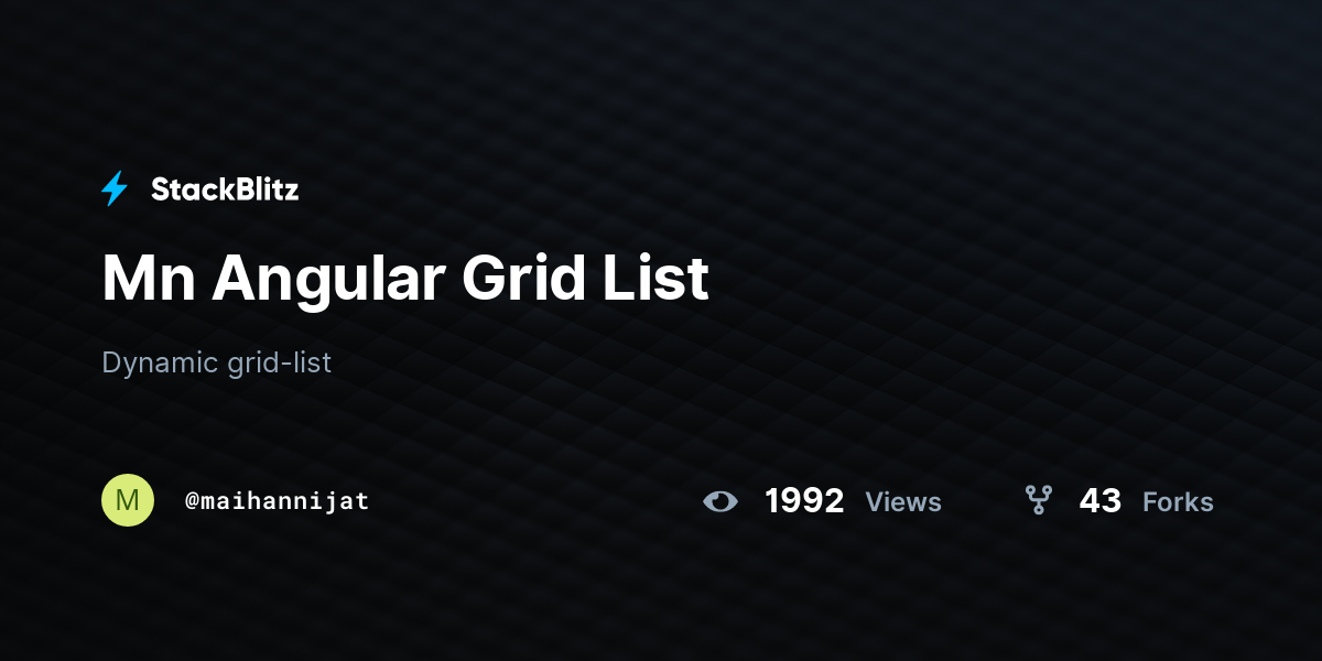 Mn Angular Grid List - StackBlitz