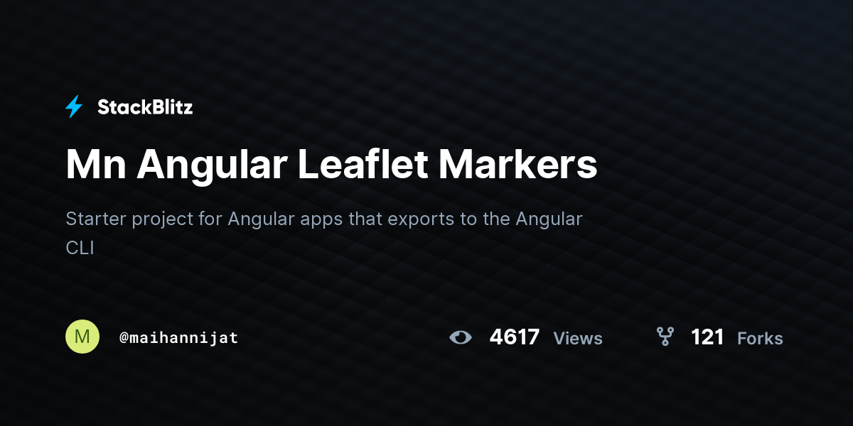 Mn Angular Leaflet Markers - StackBlitz