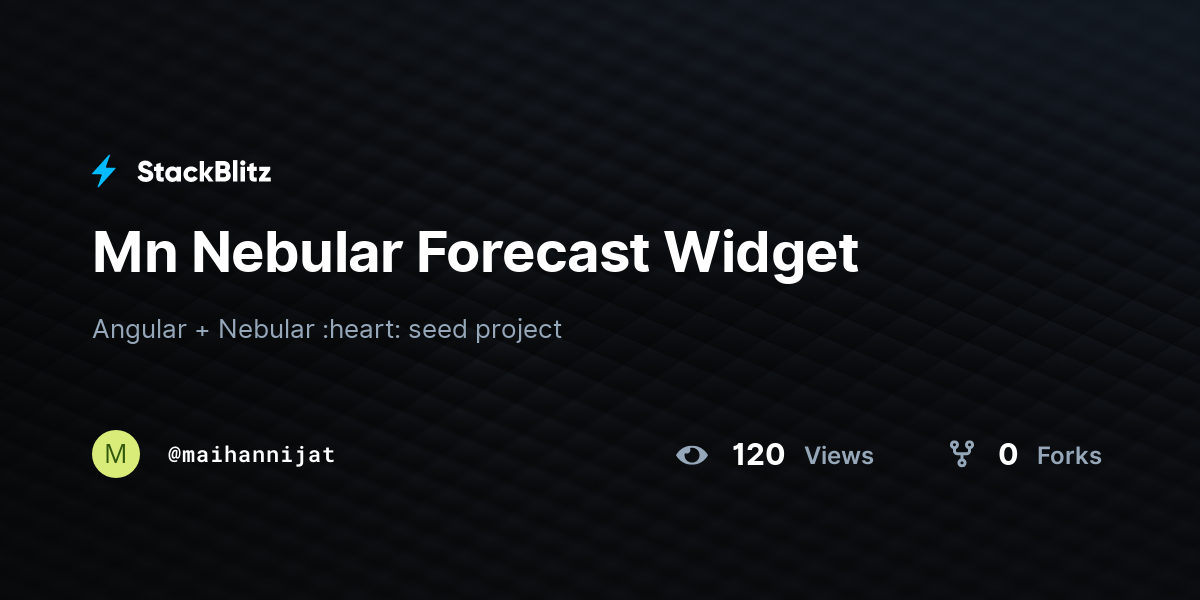 Mn Nebular Forecast Widget - StackBlitz