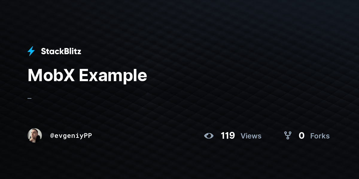MobX Example - StackBlitz