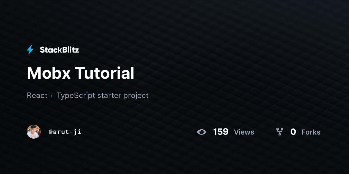 Mobx Tutorial Stackblitz