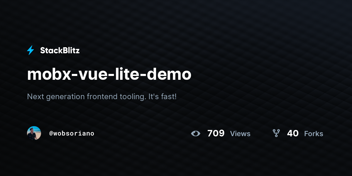 mobx-vue-lite-demo - StackBlitz