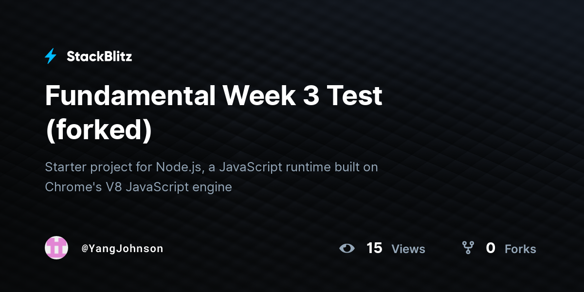 Fundamental Week 3 Test (forked) - StackBlitz