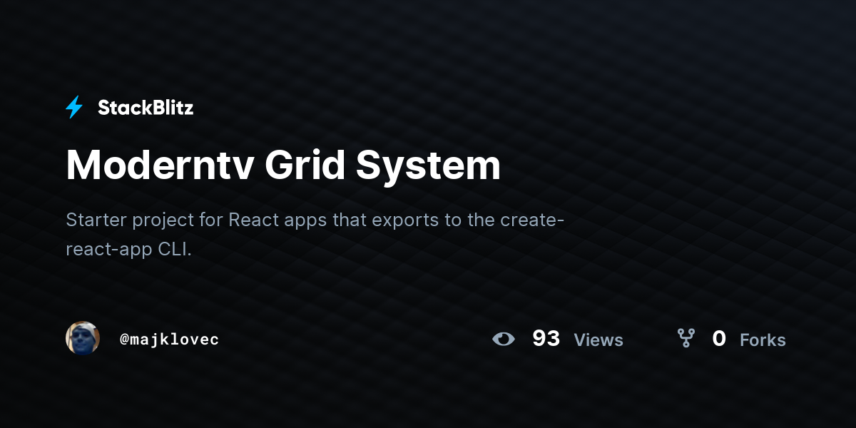 Moderntv Grid System - StackBlitz