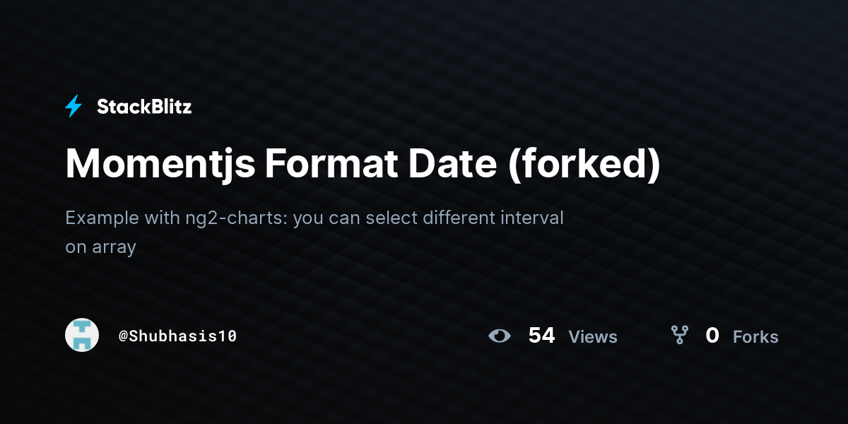 Momentjs Format Date forked StackBlitz