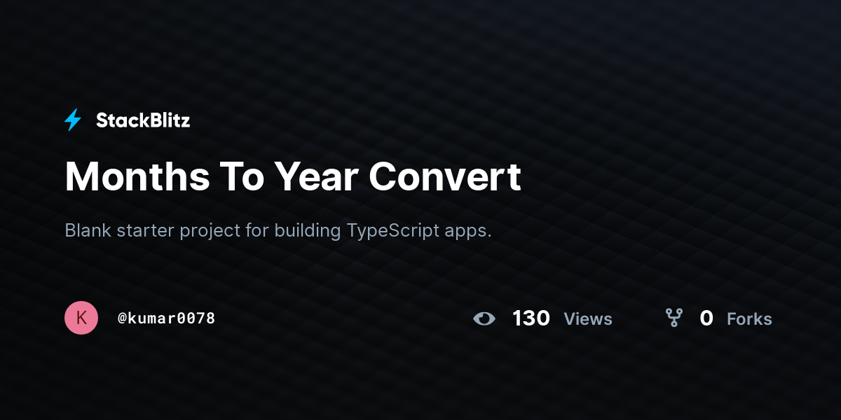 Months To Year Convert - StackBlitz