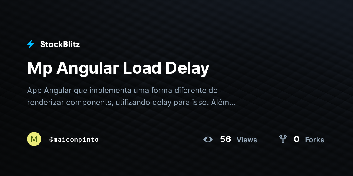 Mp Angular Load Delay - StackBlitz