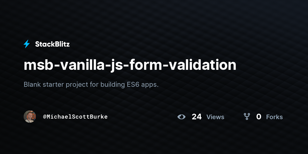 form validation vanilla js