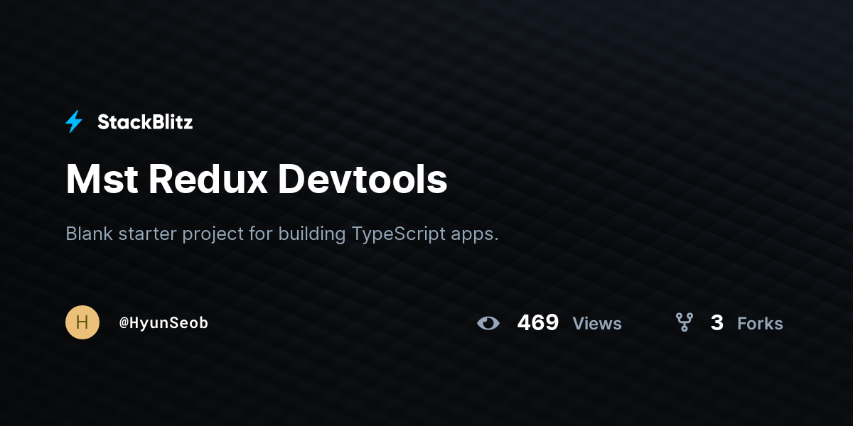 Mst Redux Devtools - StackBlitz