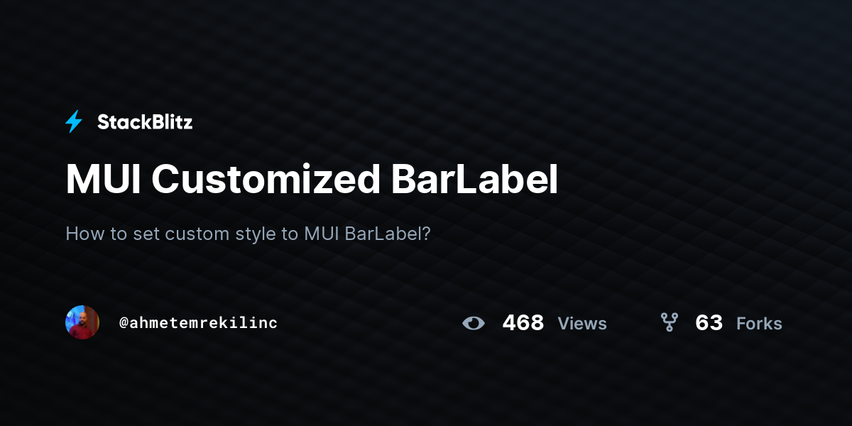 MUI Customized BarLabel - StackBlitz