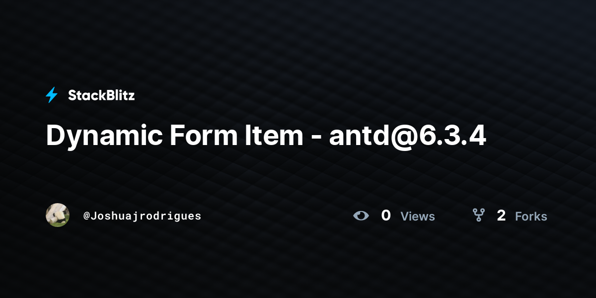 Dynamic Form Item - antd@6.3.4 - StackBlitz