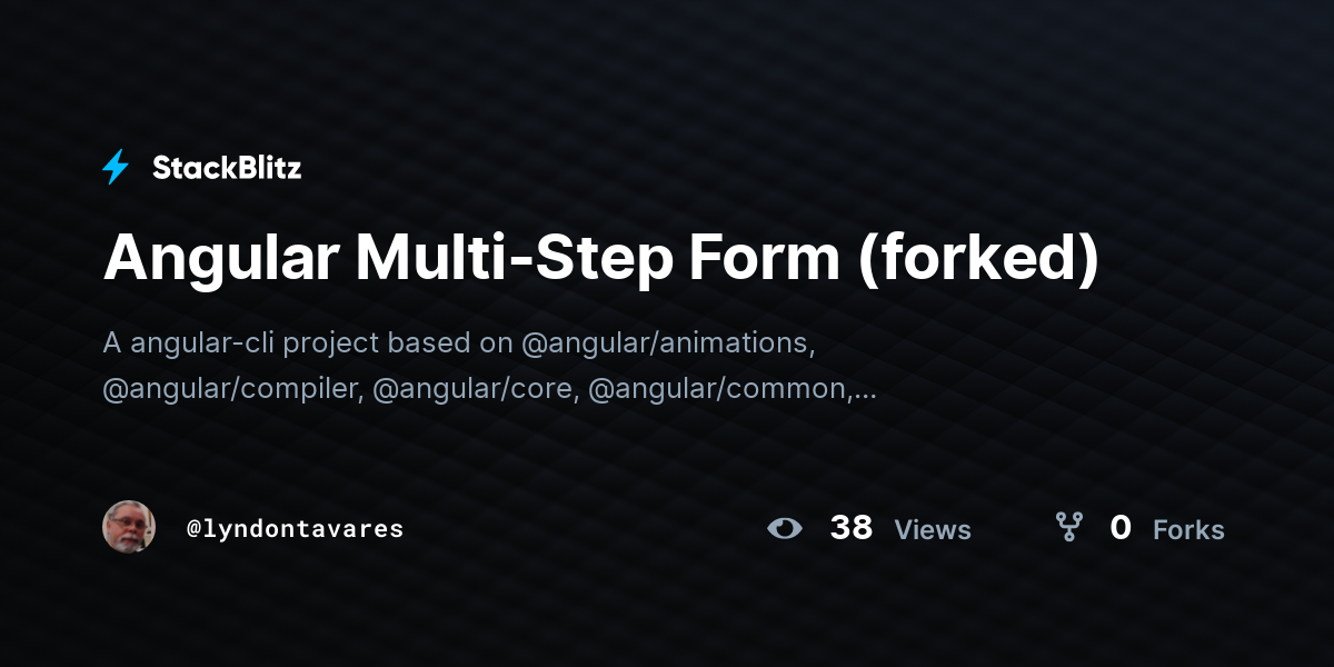 multi step form angular