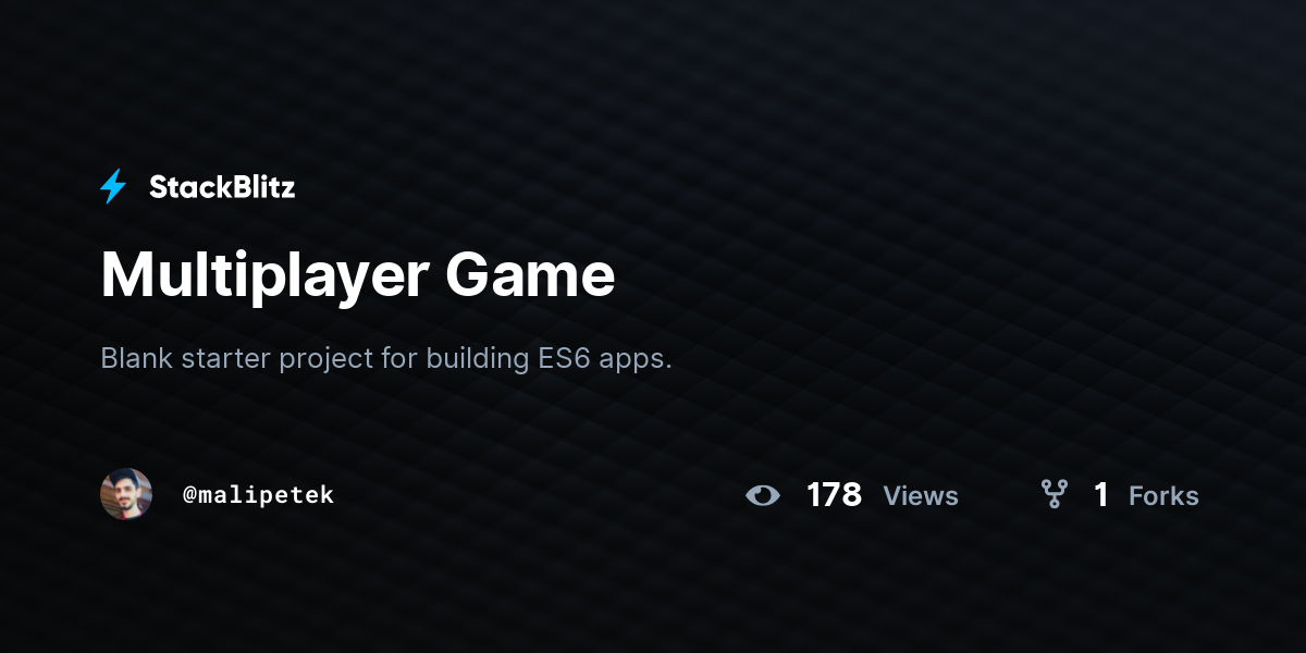 Multiplayer Game - StackBlitz