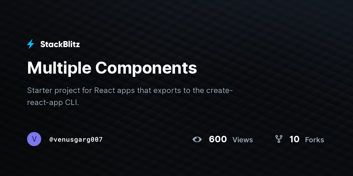 Multiple Components - StackBlitz