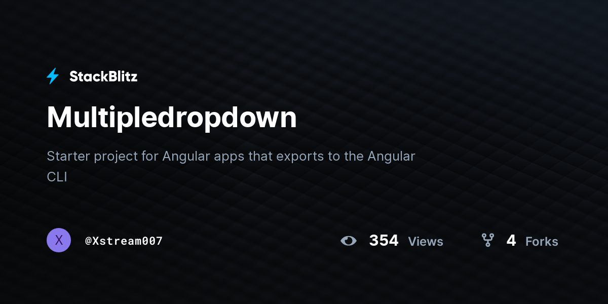 Multipledropdown - StackBlitz