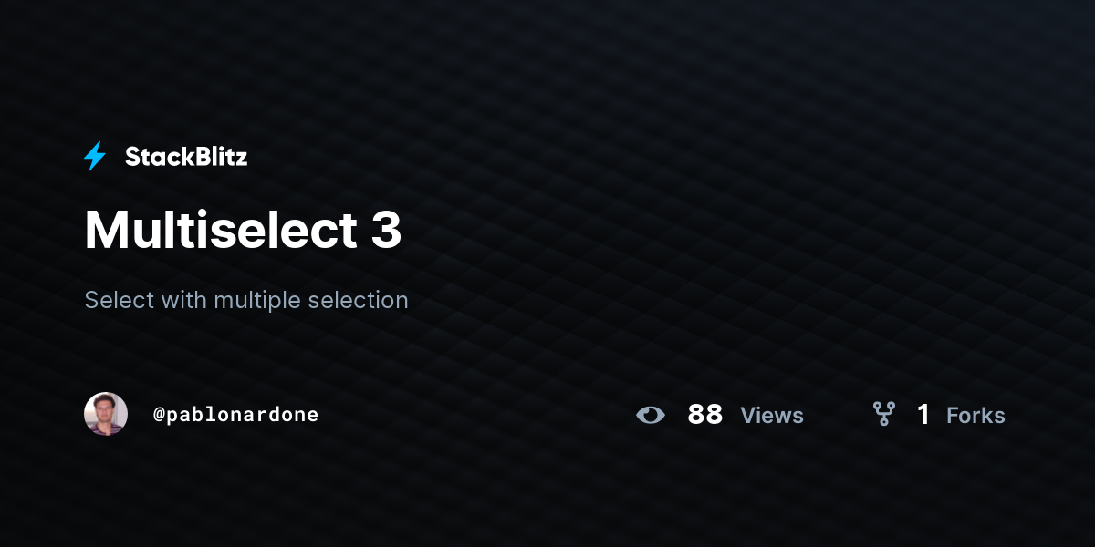 Multiselect 3 - StackBlitz