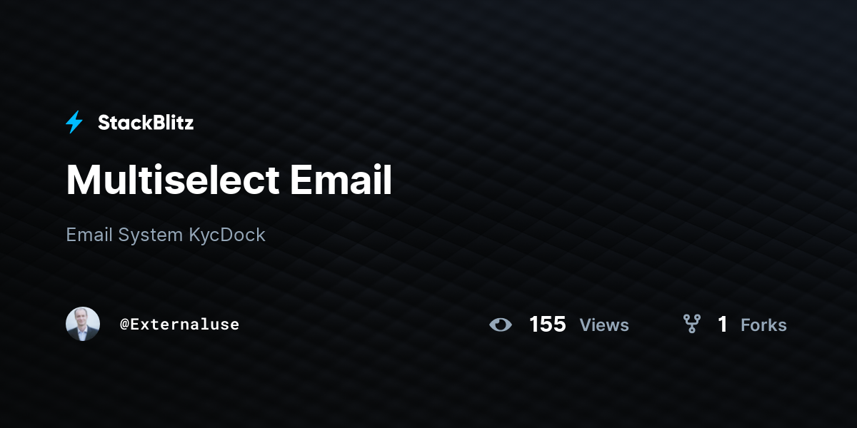 Multiselect Email - StackBlitz