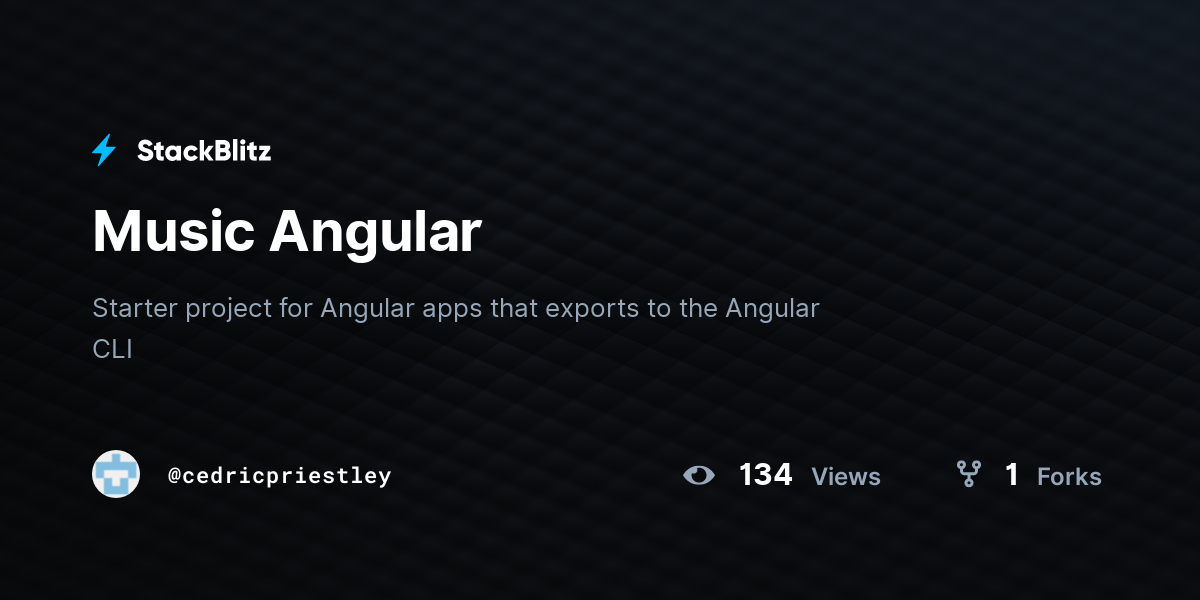 Music Angular - StackBlitz
