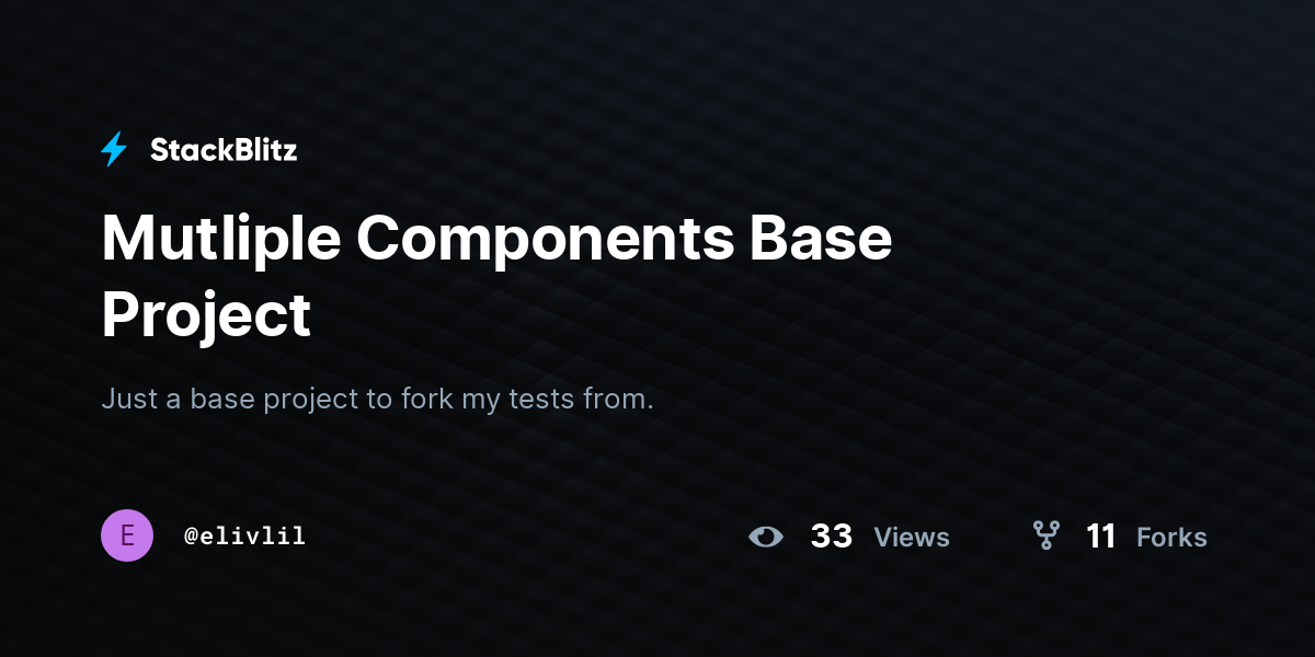 Mutliple Components Base Project - StackBlitz
