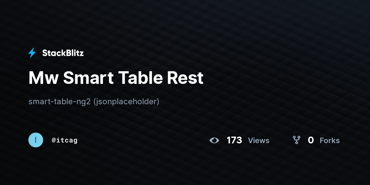 Mw Smart Table Rest - StackBlitz