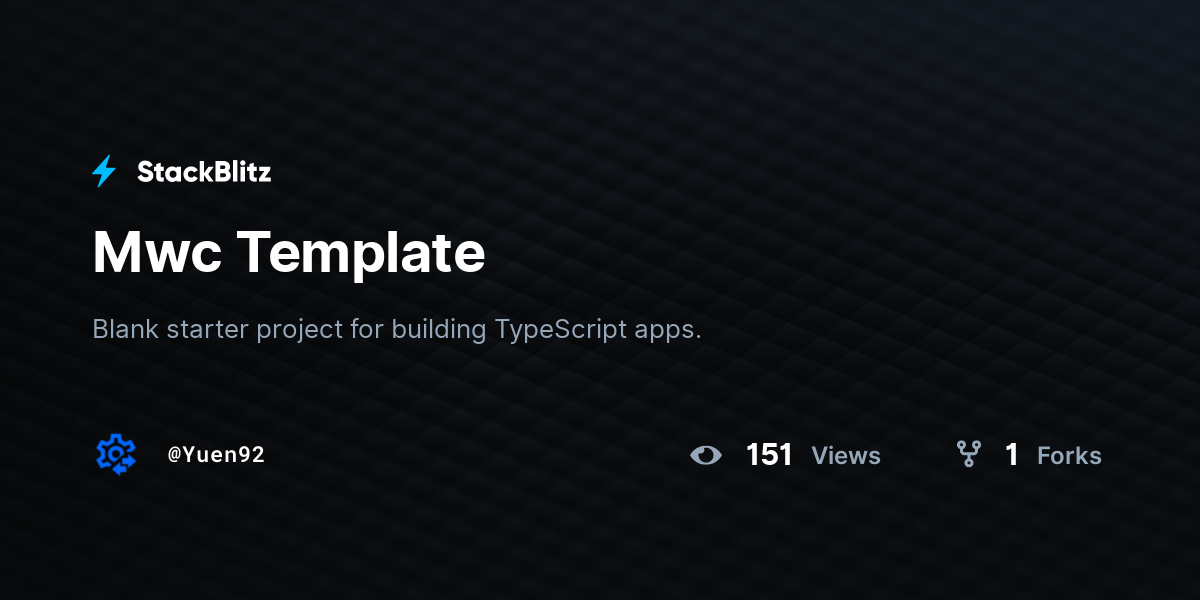 Mwc Template - StackBlitz