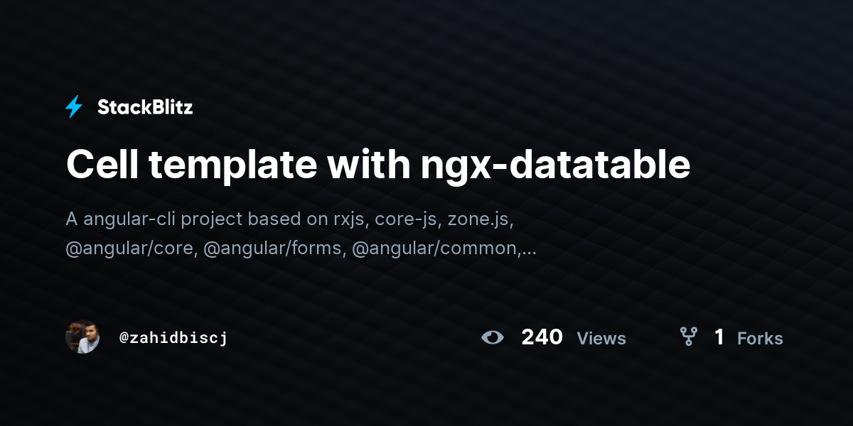 Cell template with ngx-datatable - StackBlitz