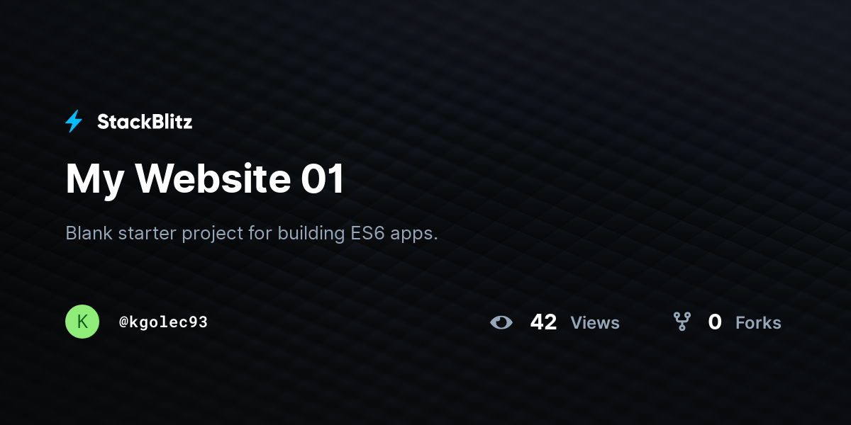 My Website 01 - StackBlitz
