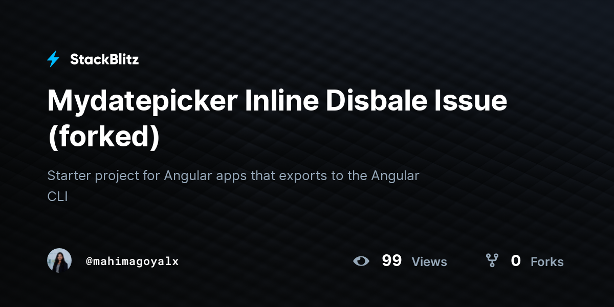 Mydatepicker Inline Disbale Issue (forked) - StackBlitz