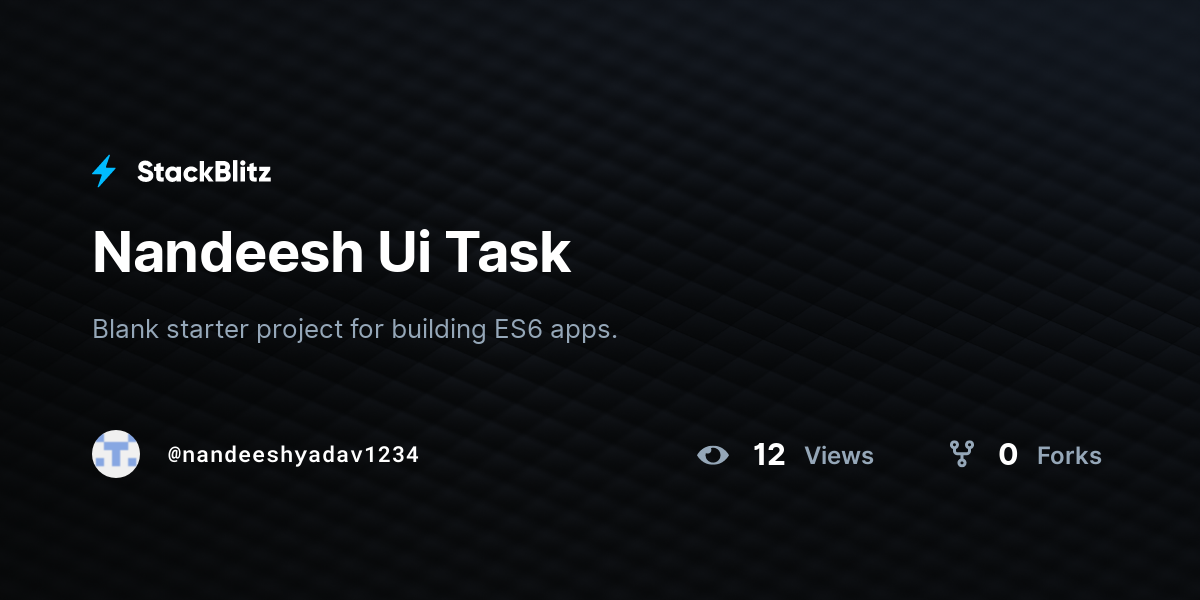 Nandeesh Ui Task - StackBlitz