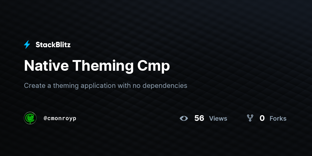 Native Theming Cmp - StackBlitz