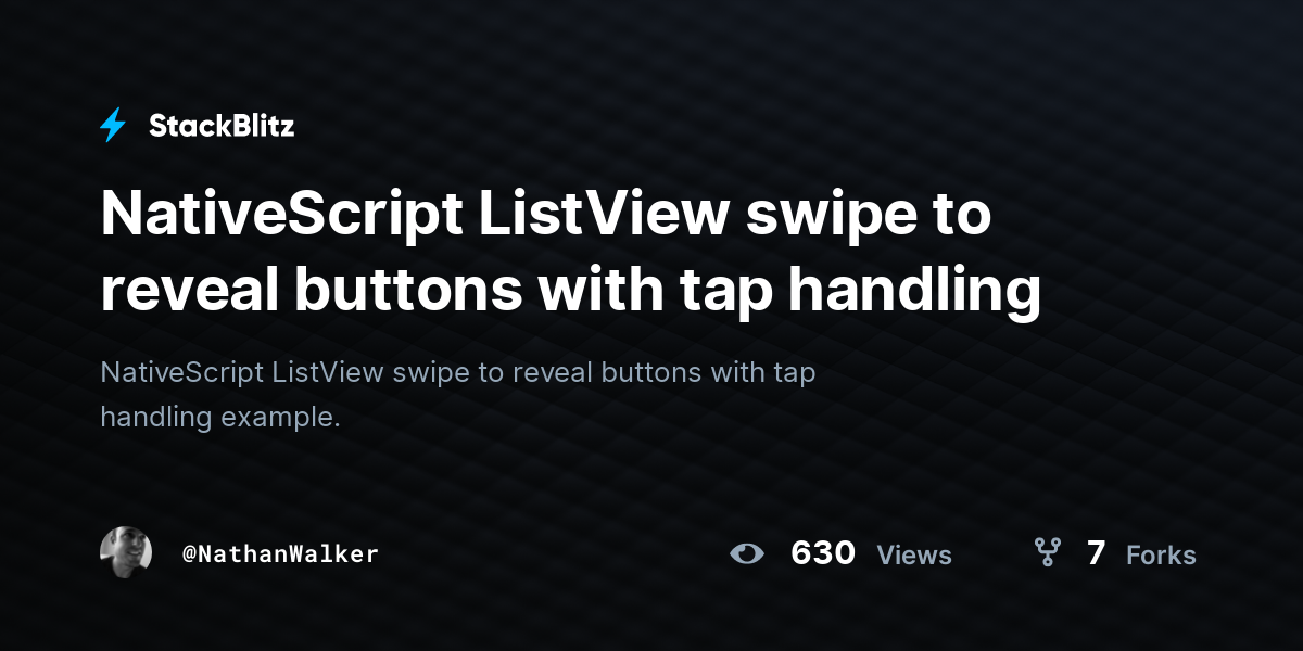 NativeScript ListView swipe to reveal buttons with tap handling ...