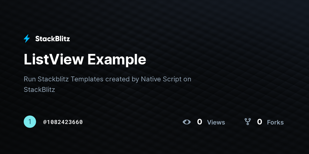 ListView Example - StackBlitz