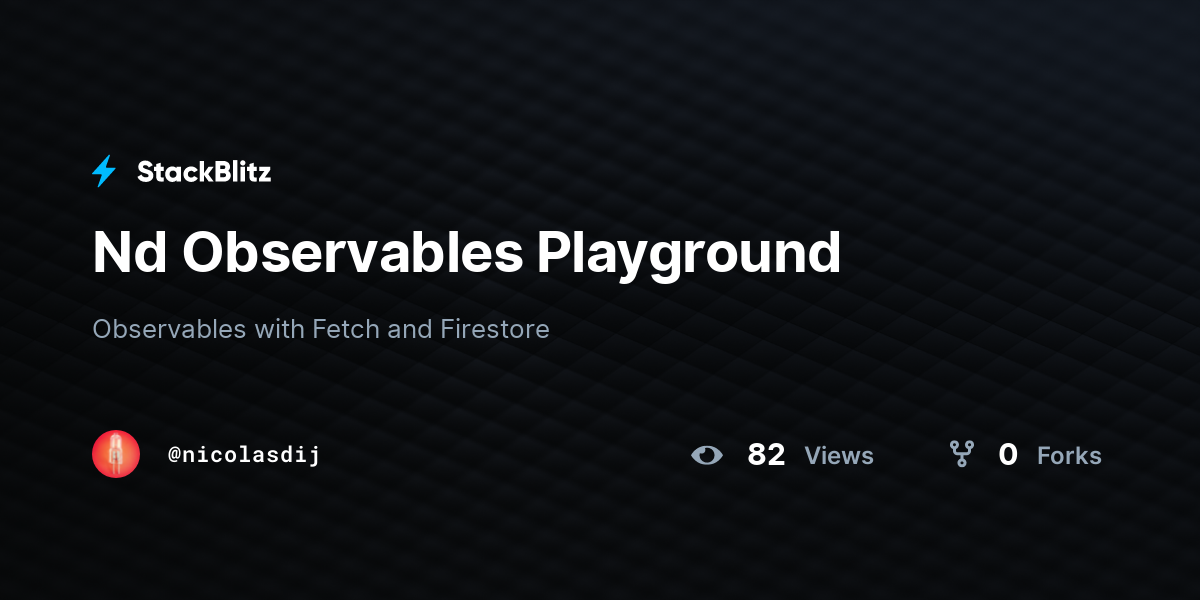 Nd Observables Playground - StackBlitz