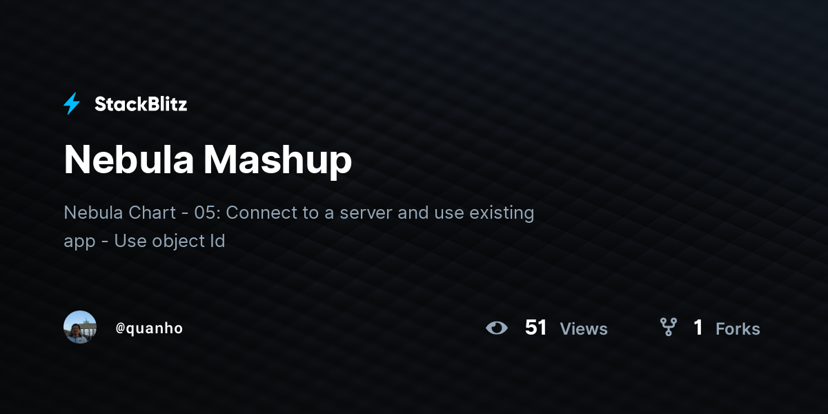 Nebula Mashup - StackBlitz