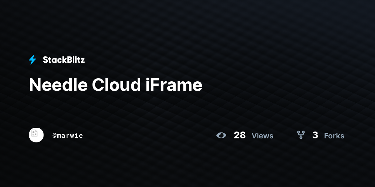 Needle Cloud iFrame - StackBlitz