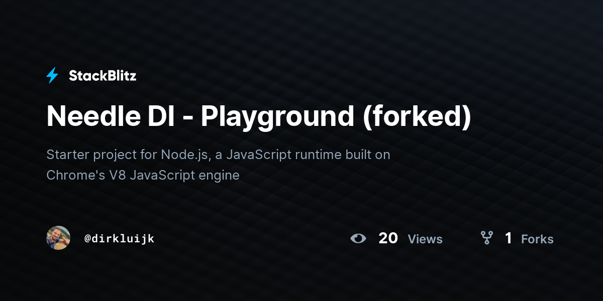 Needle DI - Playground (forked) - StackBlitz