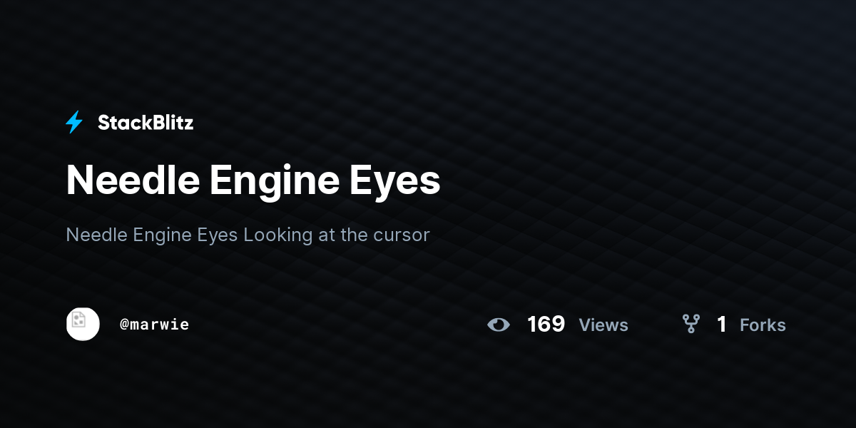 Needle Engine Eyes Stackblitz