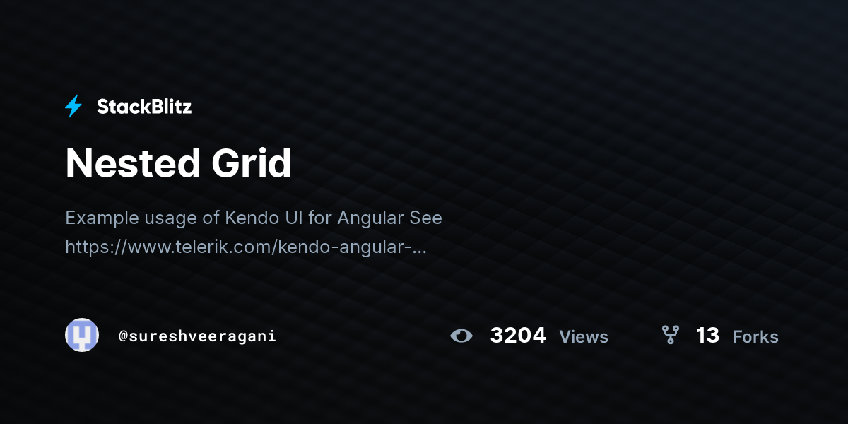 Nested Grid - StackBlitz