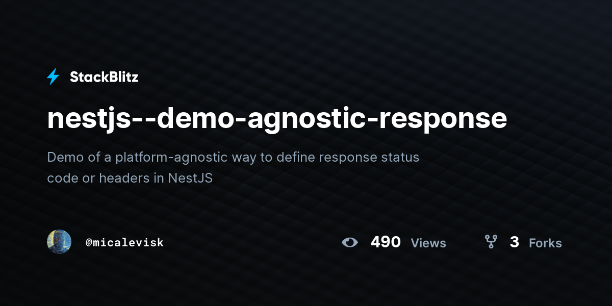 nestjs--demo-agnostic-response - StackBlitz