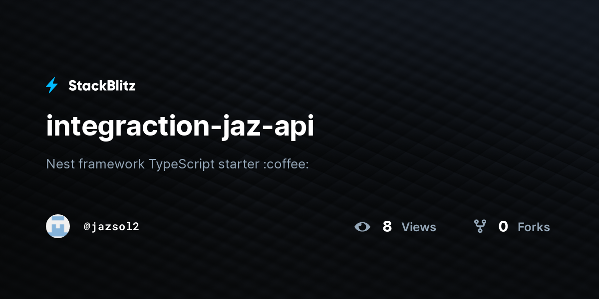 integraction-jaz-api - StackBlitz