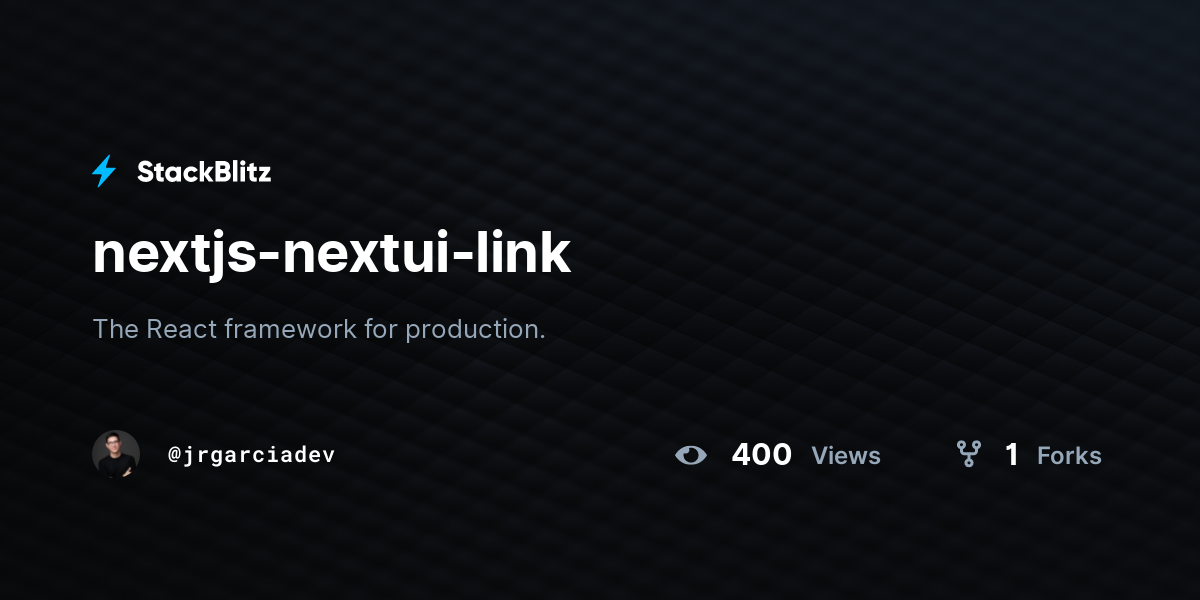 nextjs-nextui-link - StackBlitz