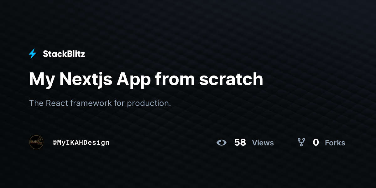 My Nextjs App From Scratch Stackblitz