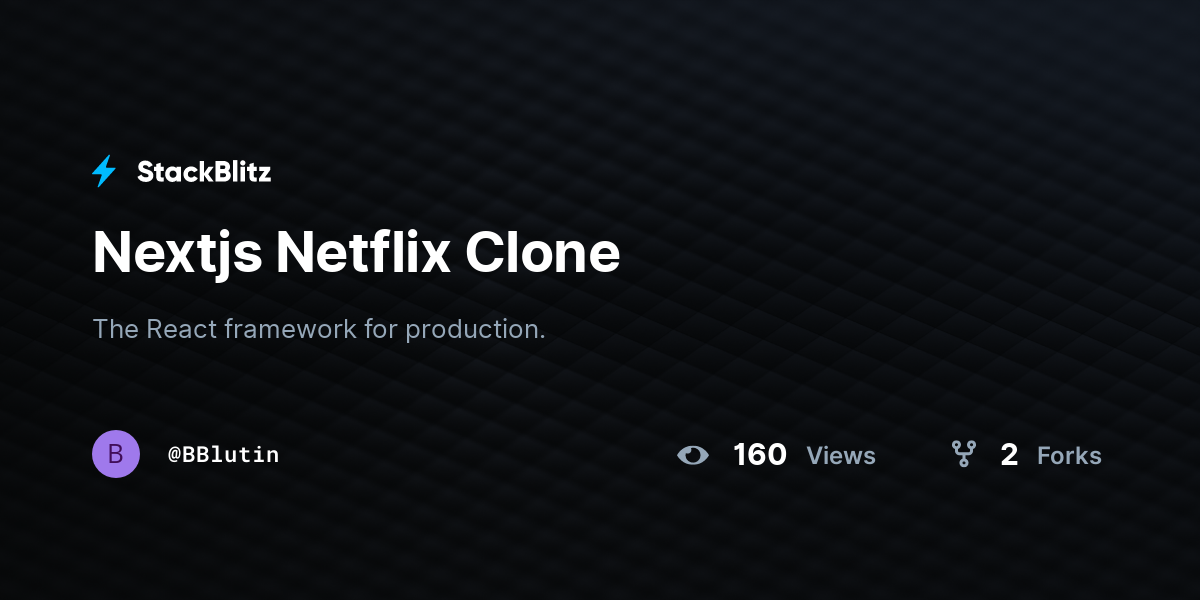 Nextjs Netflix Clone - StackBlitz