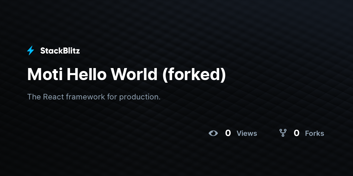 Moti Hello World (forked) - StackBlitz