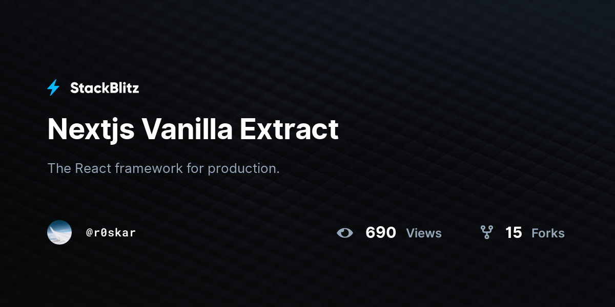 Nextjs Vanilla Extract - StackBlitz