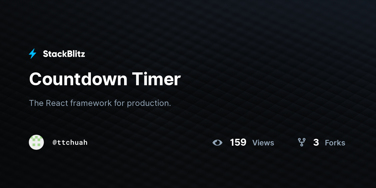 Countdown Timer - StackBlitz