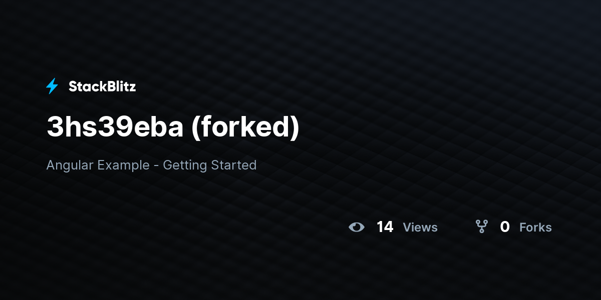 3hs39eba (forked) - StackBlitz