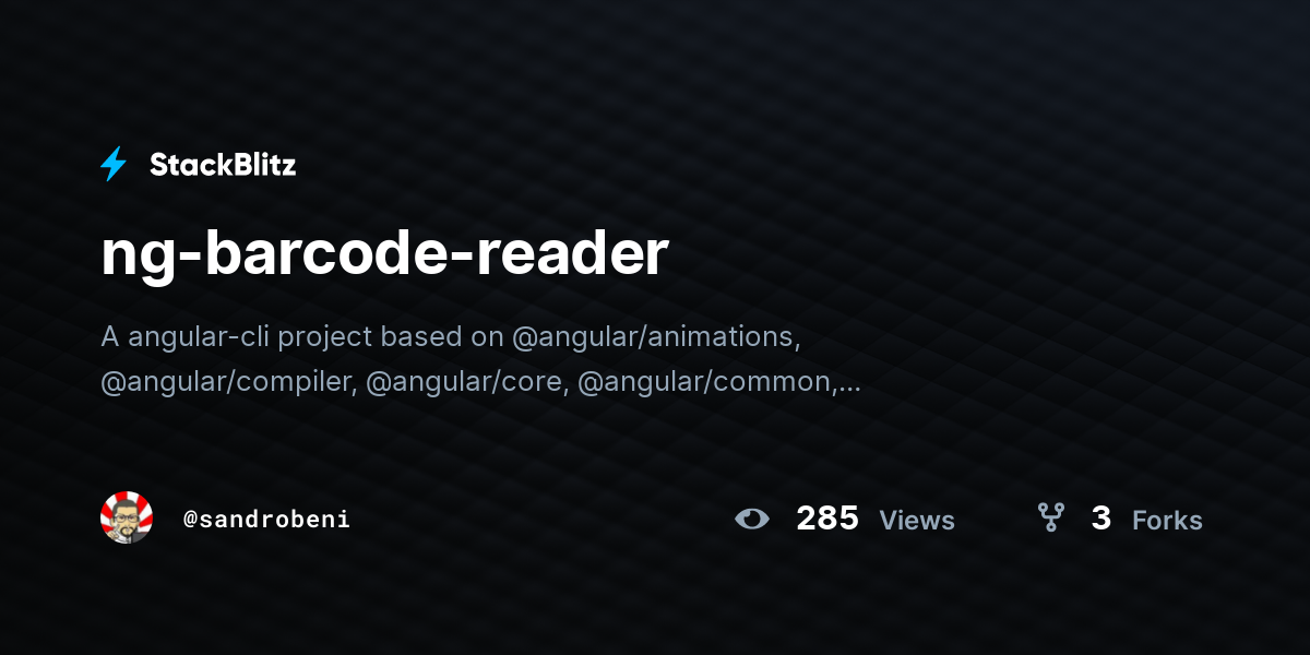 ng-barcode-reader - StackBlitz