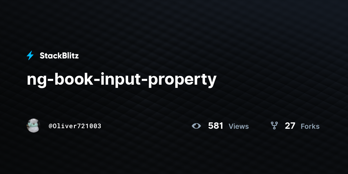 Ng book input property stackblitz
