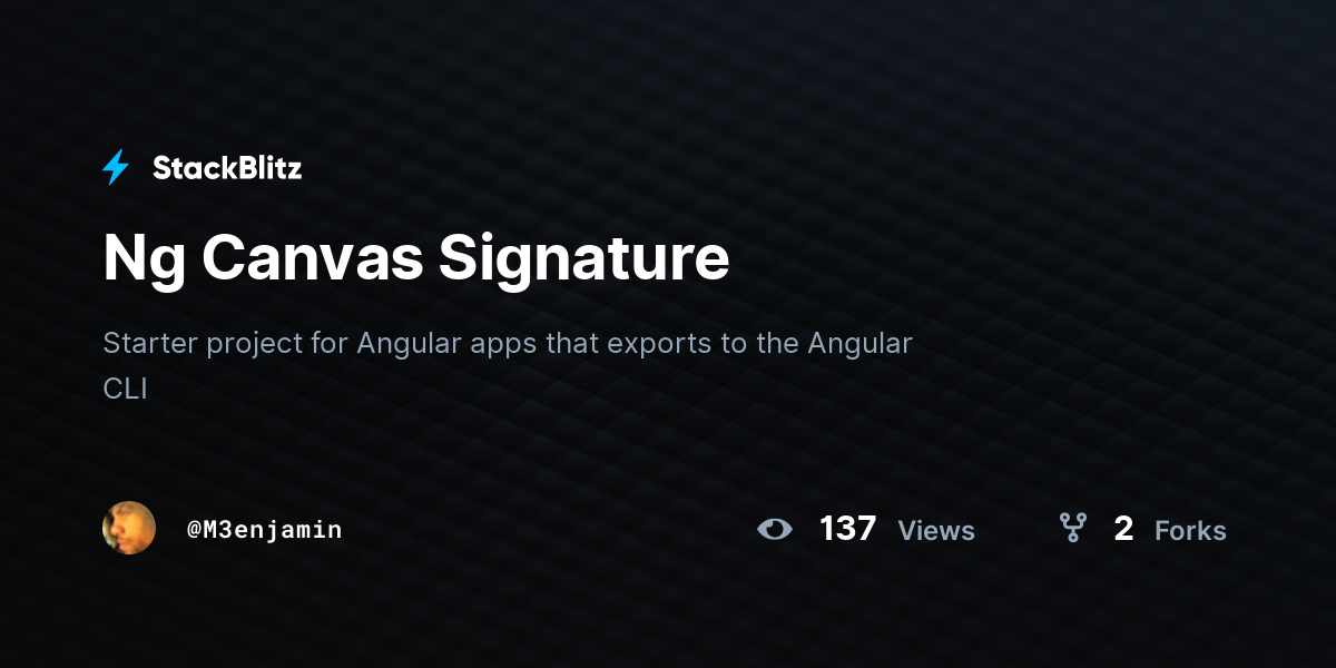 Ng Canvas Signature - StackBlitz